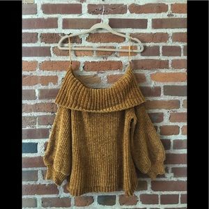 Hippie Rose Over The Shoulder Sweater